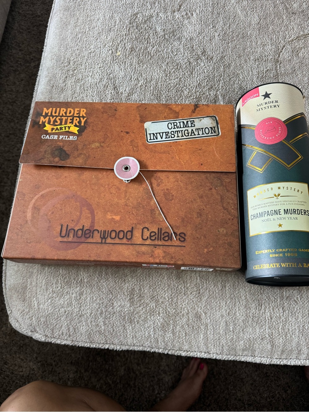Murder Mystery Party "Underwood Cellars" Case Files - Brown